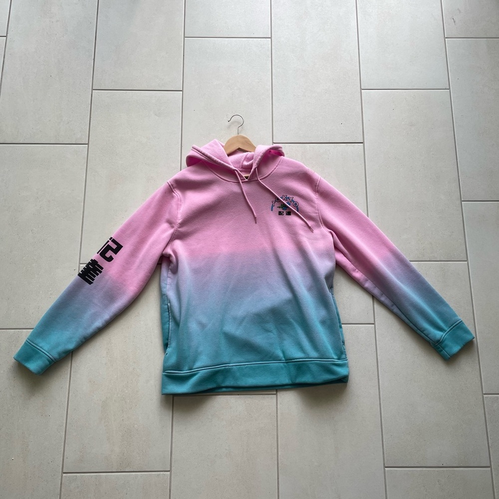 Mens Aqua Brooklyn Cloth Tokyo Hoodie